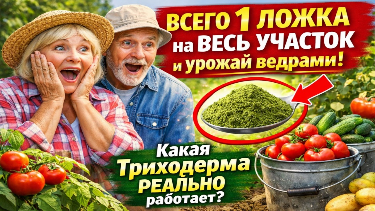 ВСЕГО 1 ЛОЖКА на ВЕСЬ УЧАСТОК и урожай ведрами! Какая Триходерма РЕАЛЬНО работает?