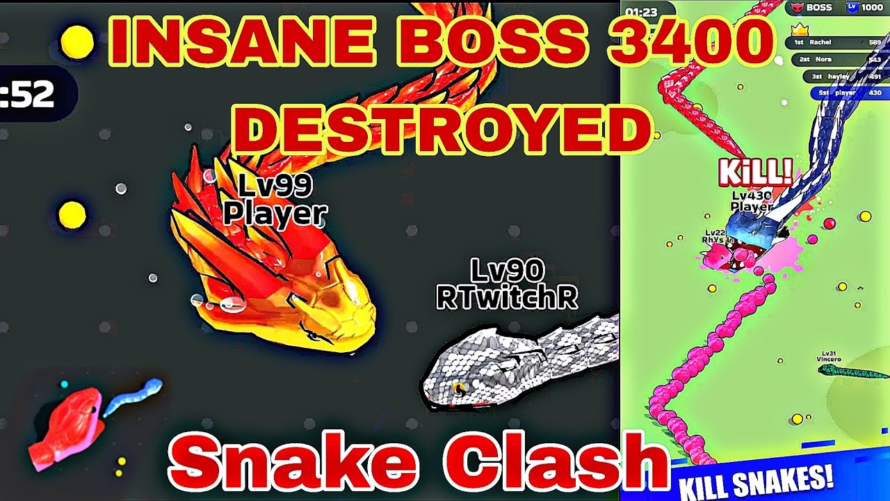 UNBELIEVABLE! Boss Snake Defeated | Snake Clash Gameplay