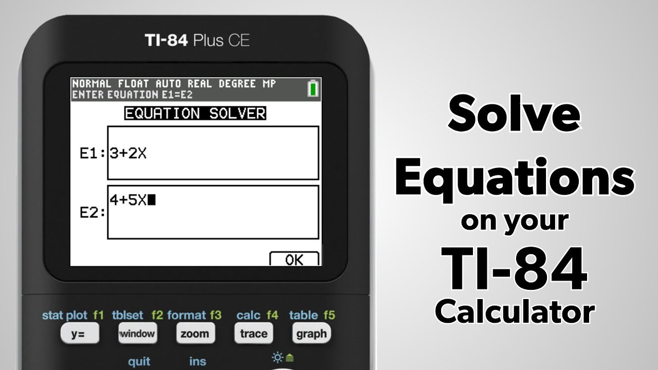 TI-84 Plus CE: Как решать уравнения