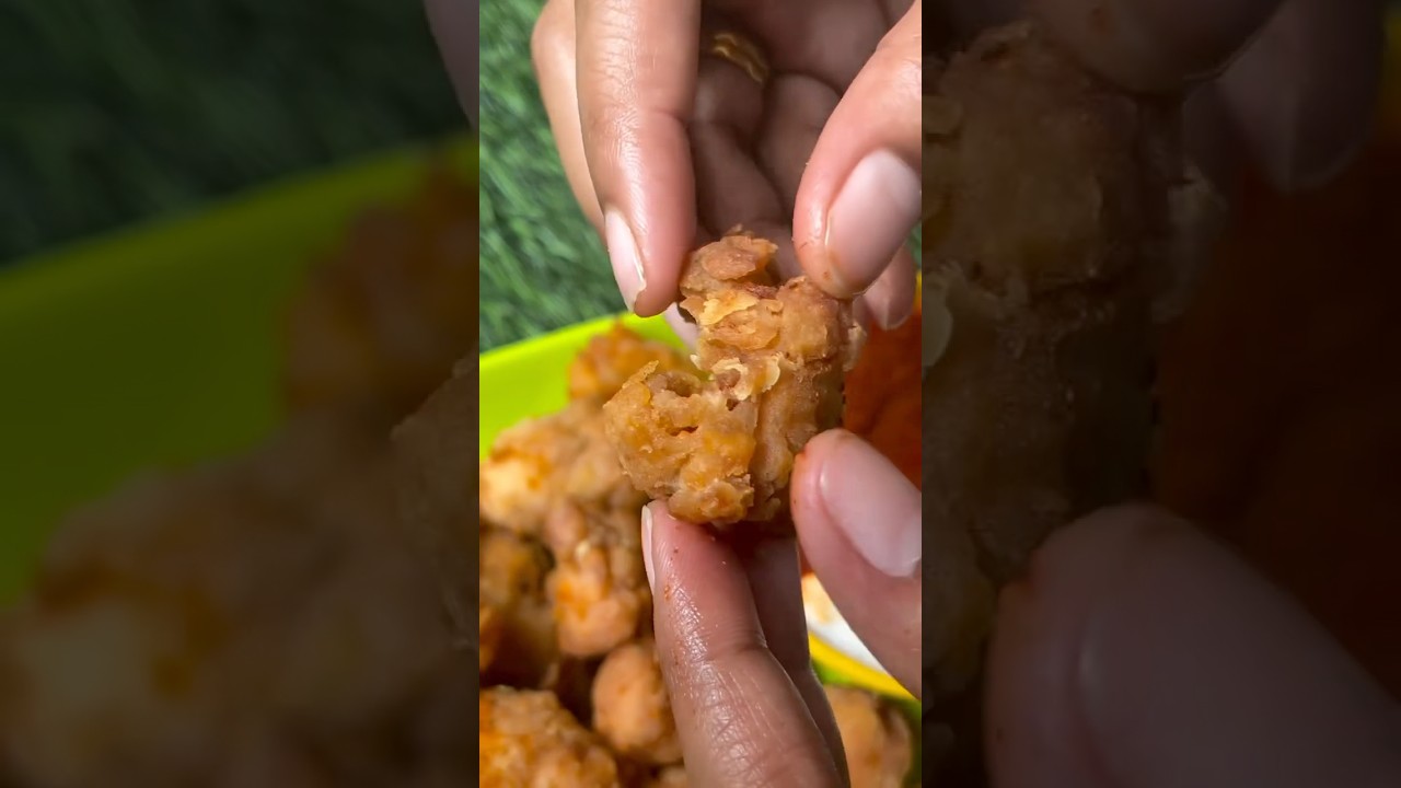 Crunchy, Juicy, and Irresistible Chicken Popcorn! 🍗💛 #cookinginspiration #chickenpopcorn #chicken