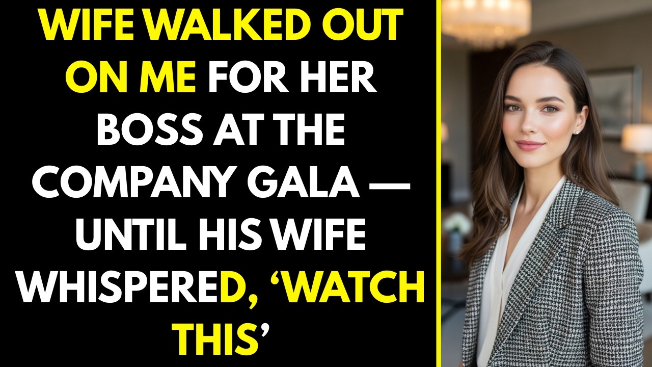 Wife Walked Out on Me for Her Boss at the Company Gala — Until His Wife Whispered, ‘Watch This’