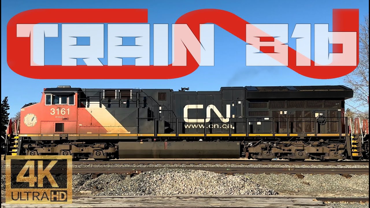 WATCH THIS HEAVY CN GRAIN TRAIN 816 ON THE RAILS! 🚂