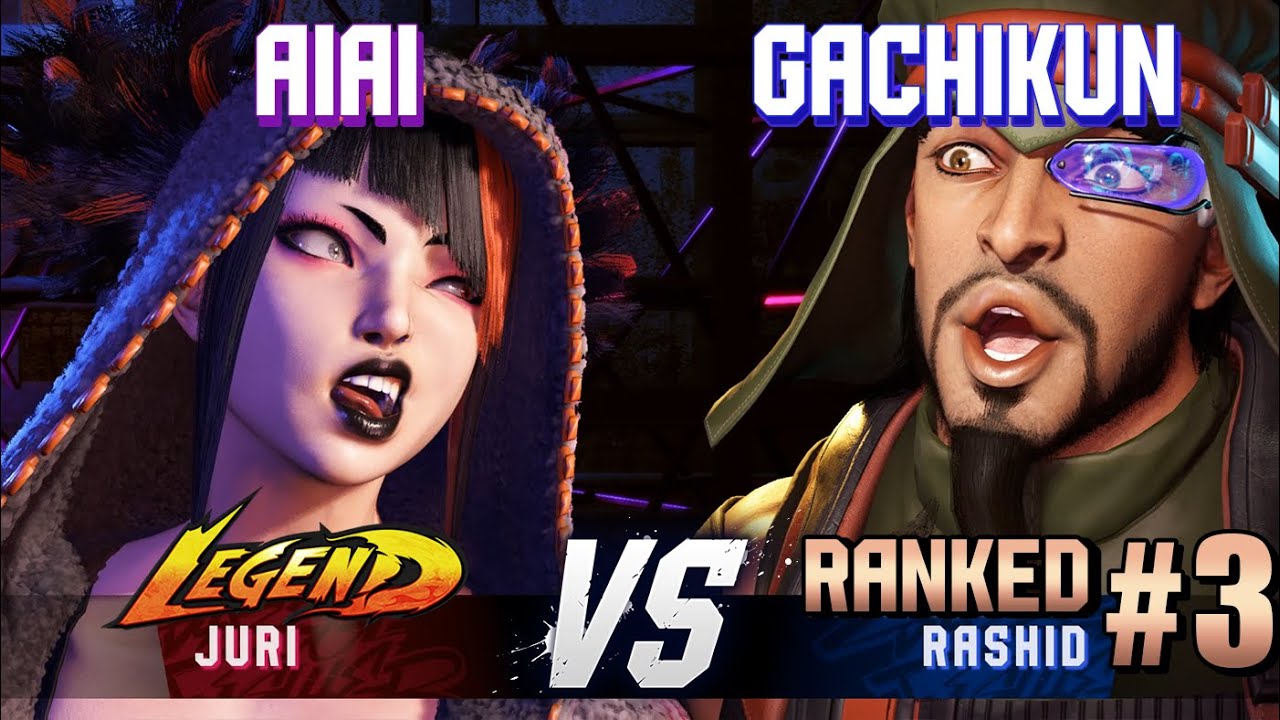 SF6 ▰ AIAI (Juri) vs GACHIKUN (#3 Ranked Rashid) ▰ High Level Gameplay