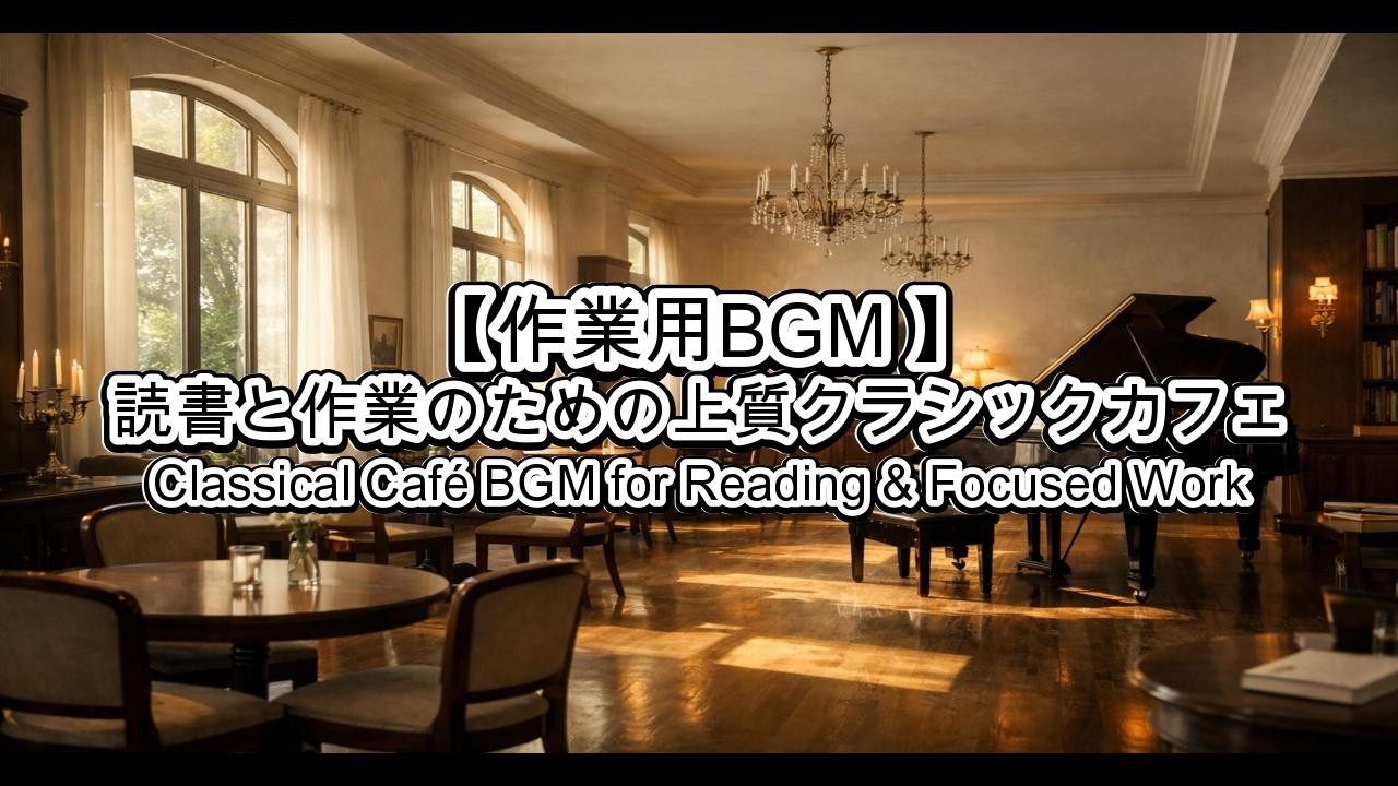 【作業用BGM】読書と作業のための｜上質クラシックカフェBGM
