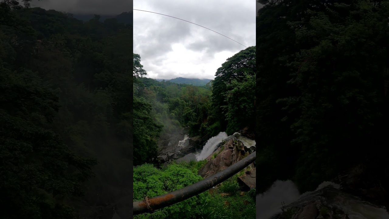 Breathtaking Views 🍃⛅️🏞️: Huluganga Ella from the Bridge in Huluganga Town #helanka 😎👌🔥
