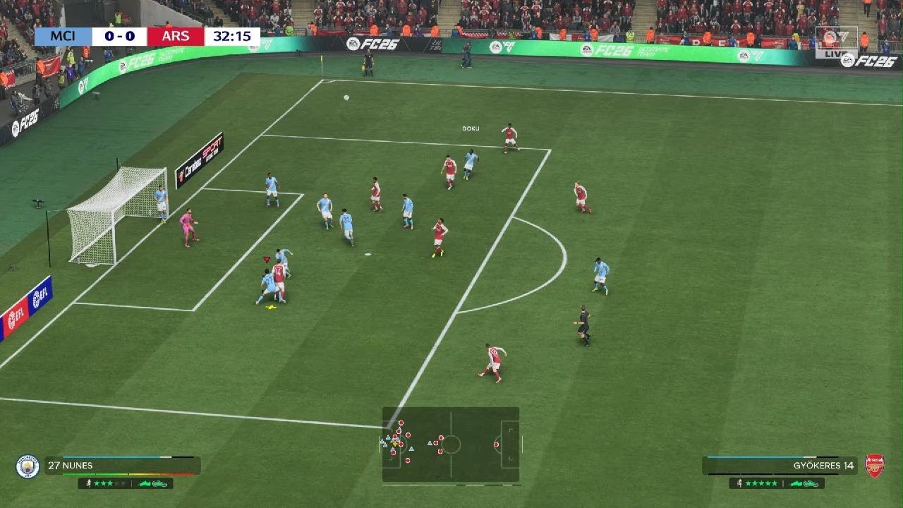 FC 26 - Manchester city 🆚. Arsenal - EFL Cup Final 25/26 Full match |PS5 Pro [4K60]