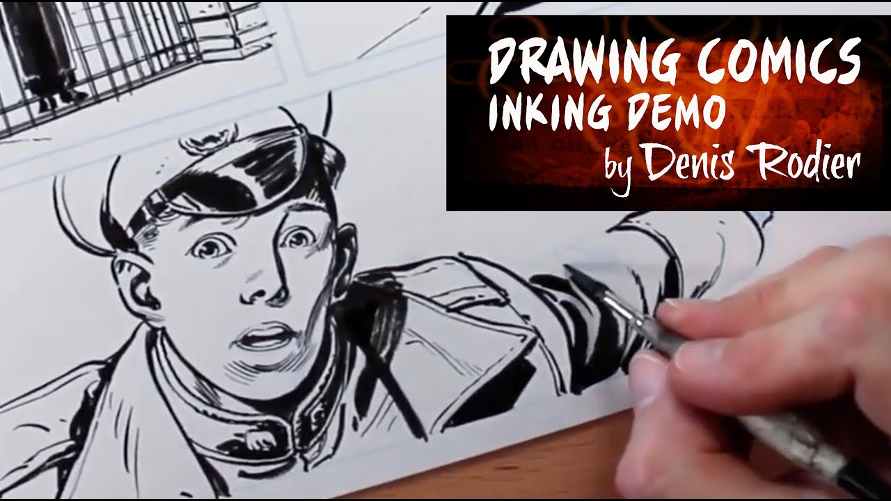 Démonstration encrage BD / Comics Inking Demonstration