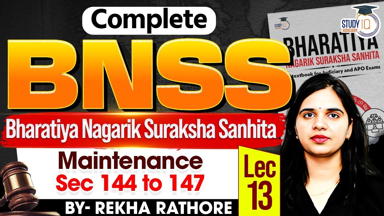 BNSS 2023 | Maintenance sec 144 -147 | Bhartiya Nagarik Suraksha Sanhita