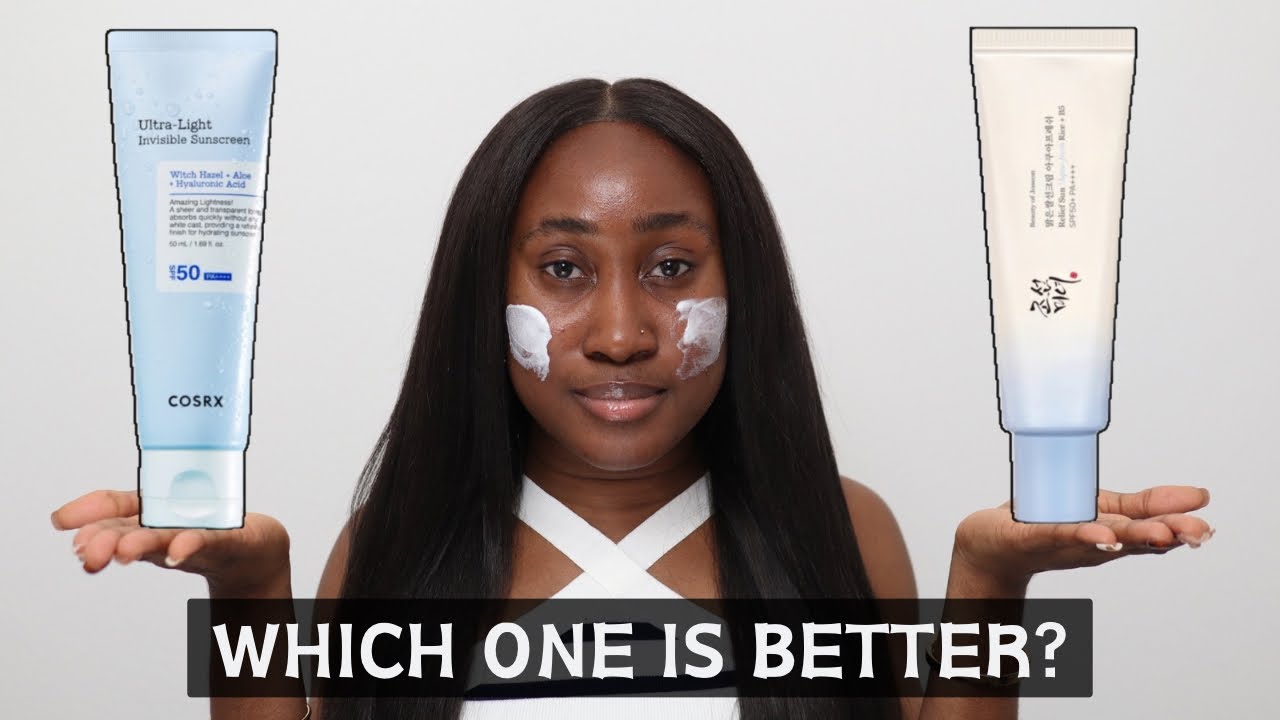 COSRX Ultra Light Invisible Sunscreen vs Beauty of Joseon Relief Sun Aqua Fresh Sunscreen