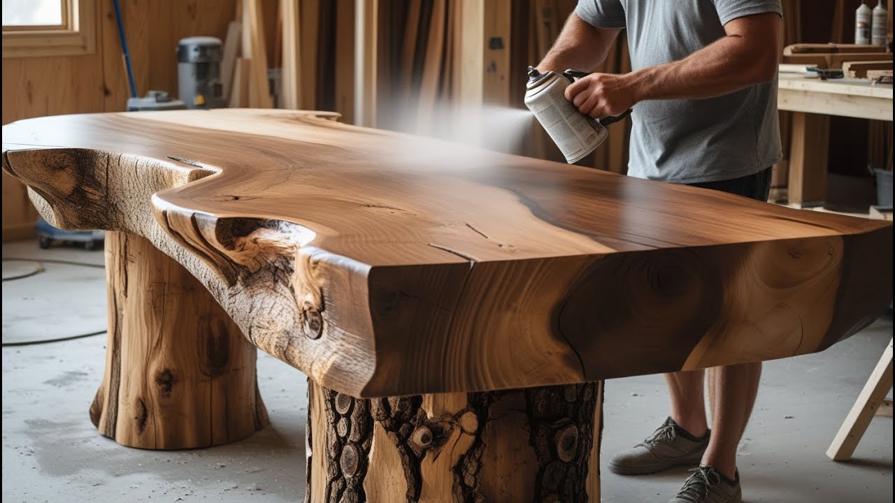 Turn A Large Tree Stump Into A Relaxing Tea Table In The Garden With A Sturdy Leg System