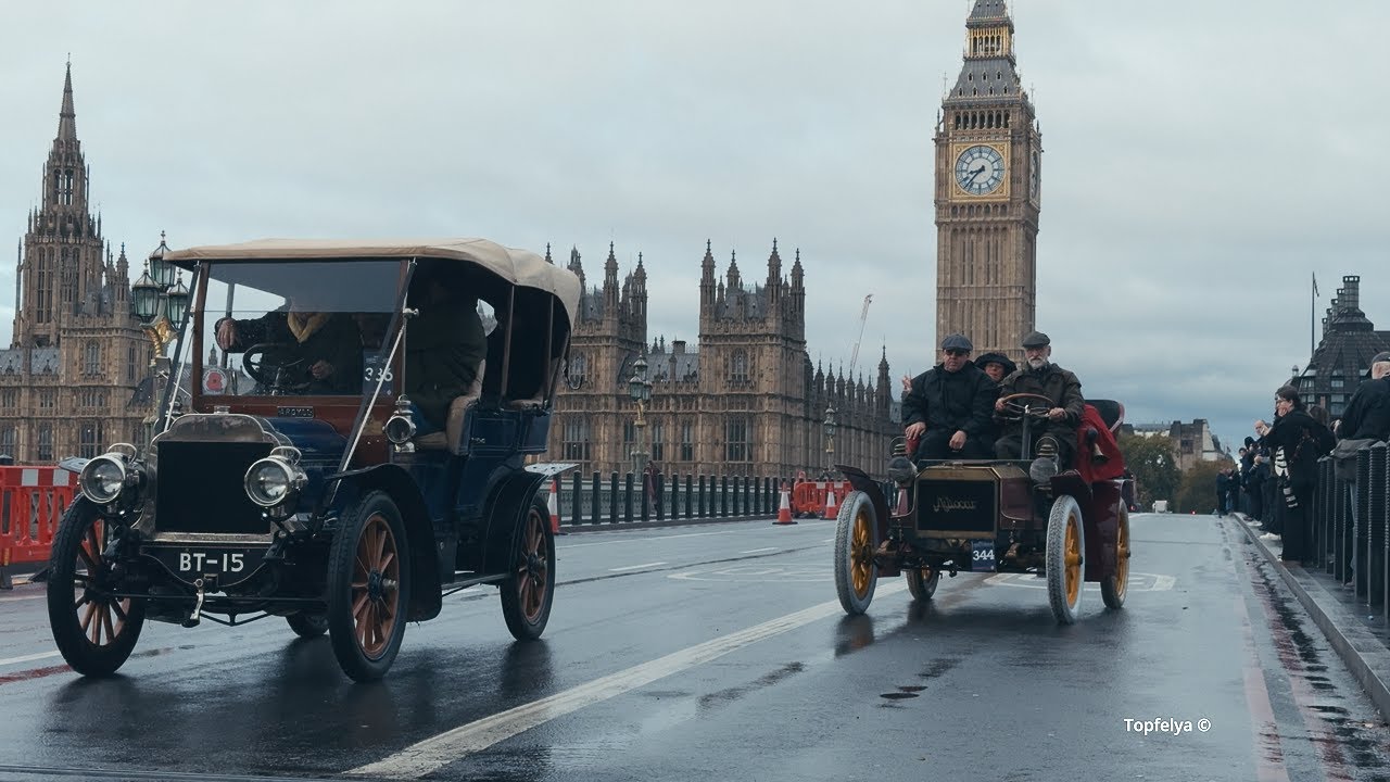 Vintage Cars Battle London Rain During the 2025 Veteran Car Run