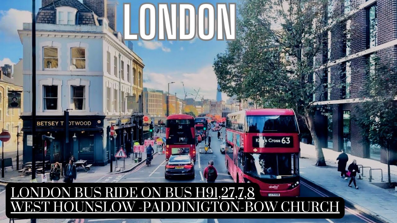 ☀️ London Bus Adventure: West Hounslow to Bow Church via Iconic Routes! 🚌🌞
