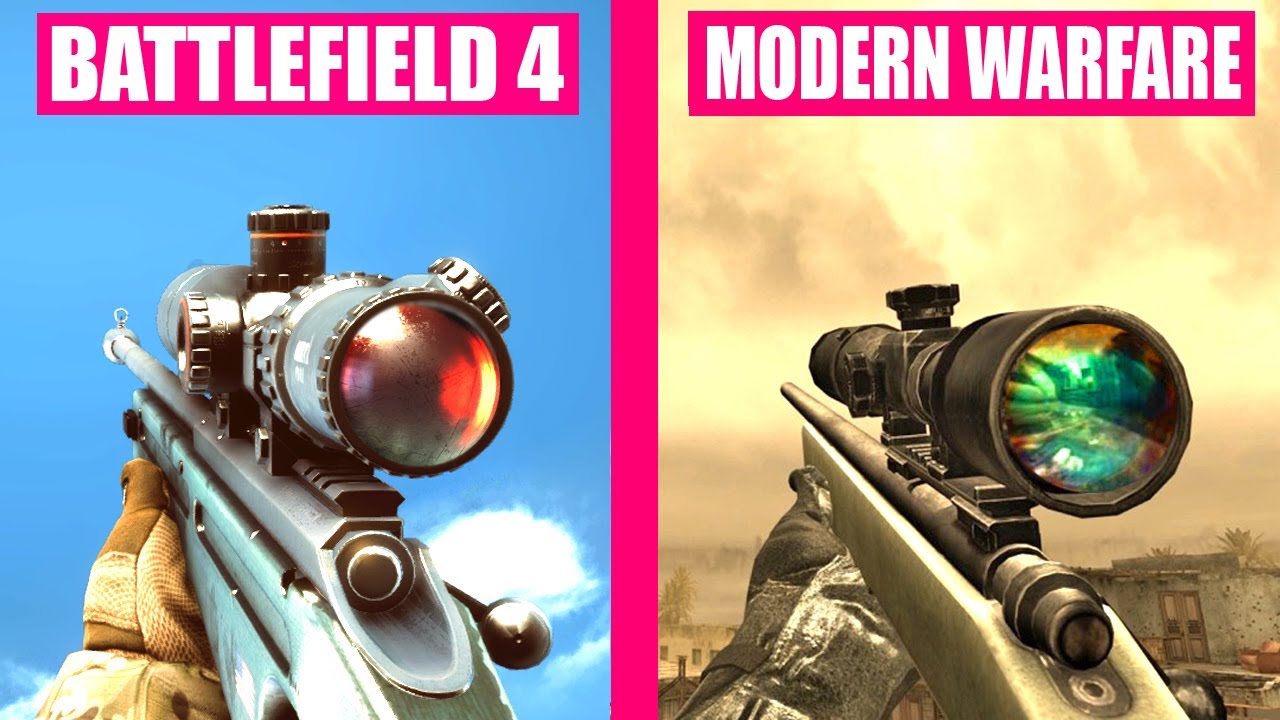 Battlefield 4 vs Call of Duty 4 Modern Warfare - Weapons Comparison