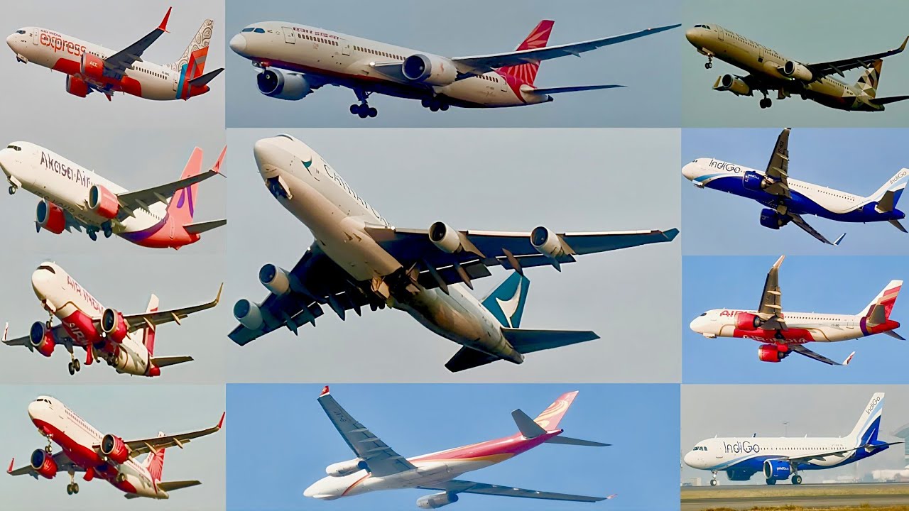 Back to Back takeoff | Indigo & Airindia | #video #takeoff 