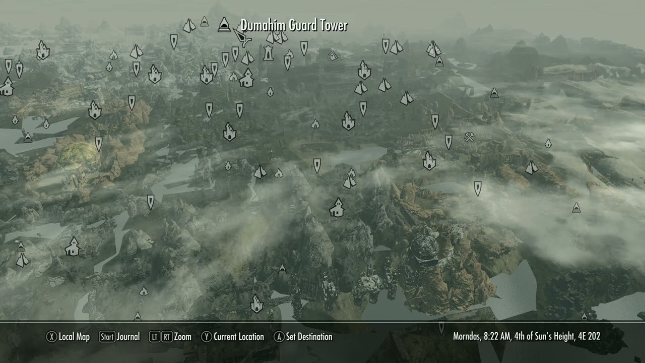 Skyrim Nosgoth mod, world map.