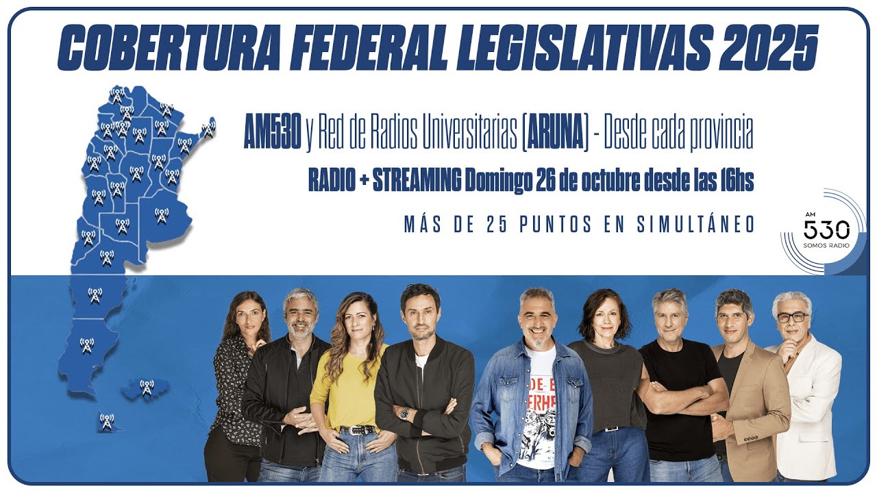 ELECCIONES LEGISLATIVAS 2025 - EMISI&Oacute;N FEDERAL CON ARUNA - RED DE RADIOS UNIVERSITARIAS - AM 530