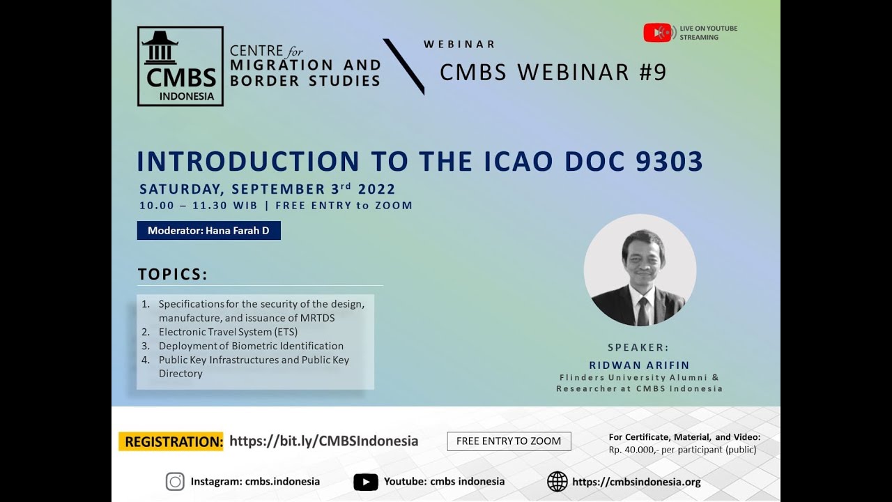 CMBS Webinar 9: Introduction to the ICAO DOC 9303