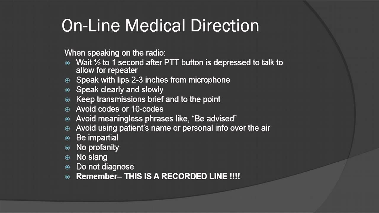 Communication for the EMT Lecture