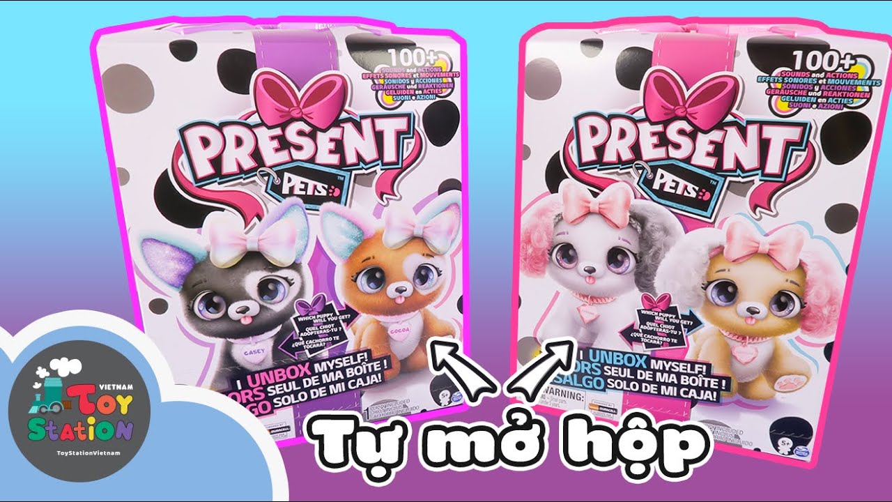 Ch&oacute; con Present Pets biết tự đập hộp chui ra si&ecirc;u đ&aacute;ng y&ecirc;u ToyStation 524