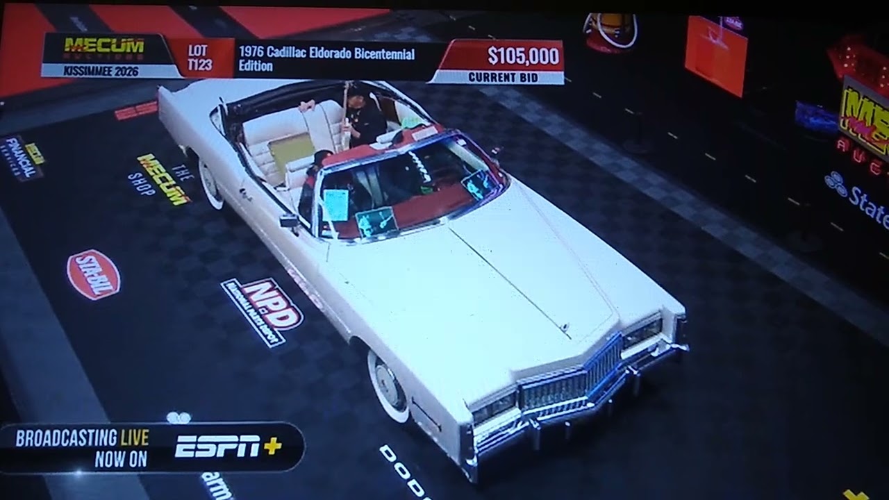 Mecum Auction James Burton's 1976 Cadillac Eldorado Bicentennial Edition +Angel Telecaster 15jan2026