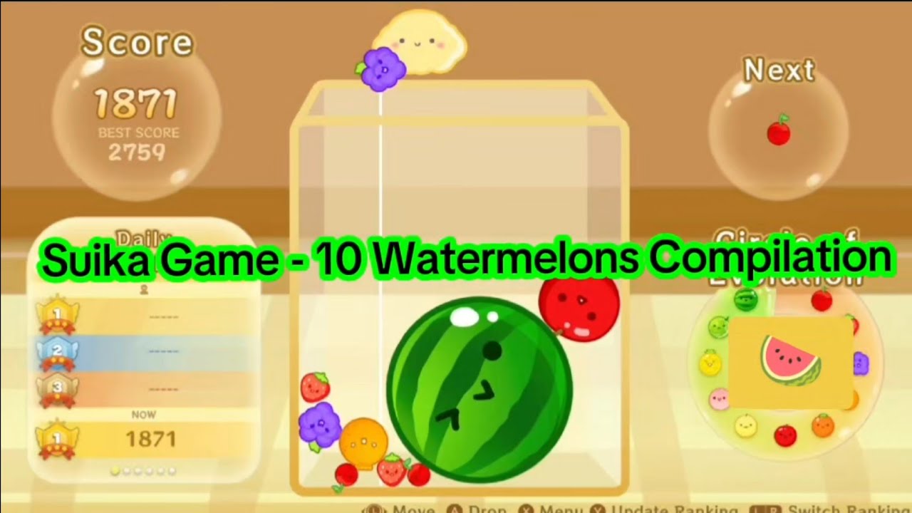 Suika Game - 10 Watermelons Compilation - Nintendo Switch