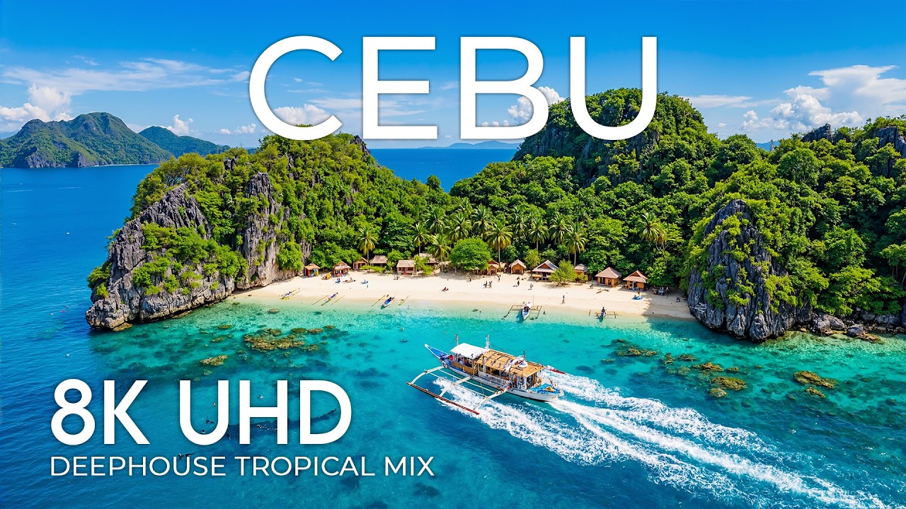 Cebu 8K Drone Footage | Stunning Reefs, Turquoise Lagoons & Coastal Escape