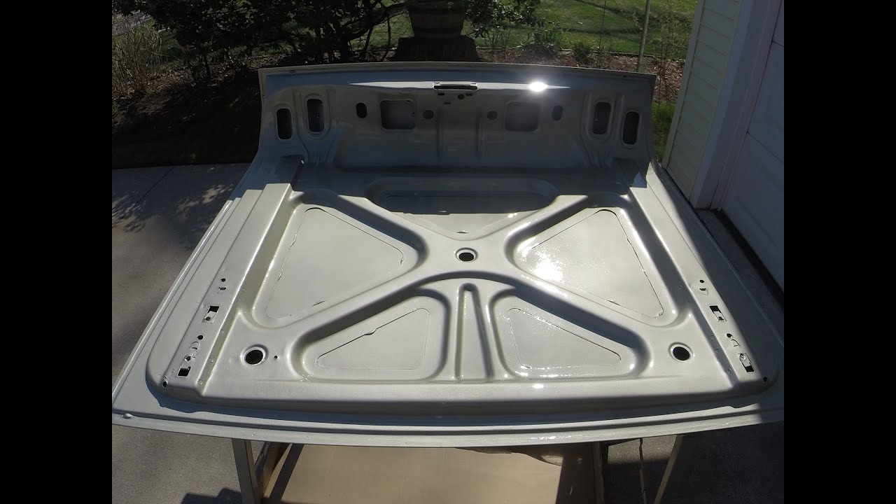 1966 Ford Galaxie 500 convertible restoration part 111 painting trunk inner side