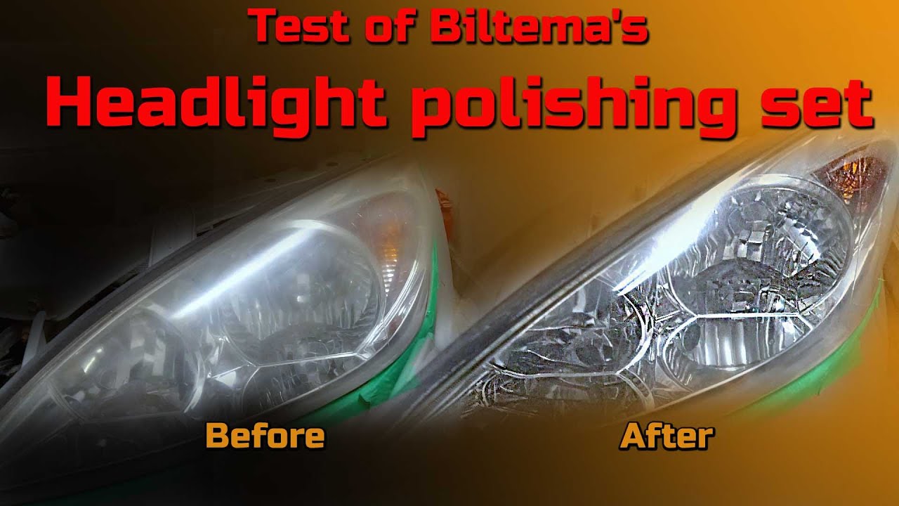 DIY / How to polish you headlights - restoring lights -Test Biltema`s polishing set
