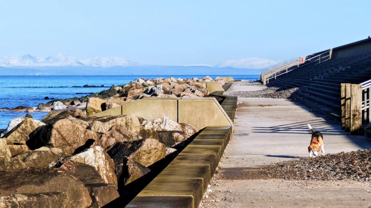 Rossall Beach Promenade #beagle #drone #potensic #cleveleys #seawall #funkymusic 