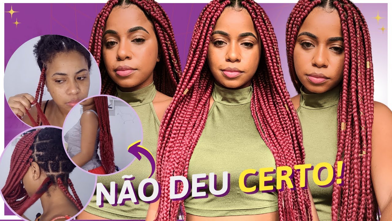 A NOVA ARIEL 🧜🏾‍♀️✨PASSO A PASSO DE BOX BRAIDS | TENTEI FAZER CACHOS COM JUMBO