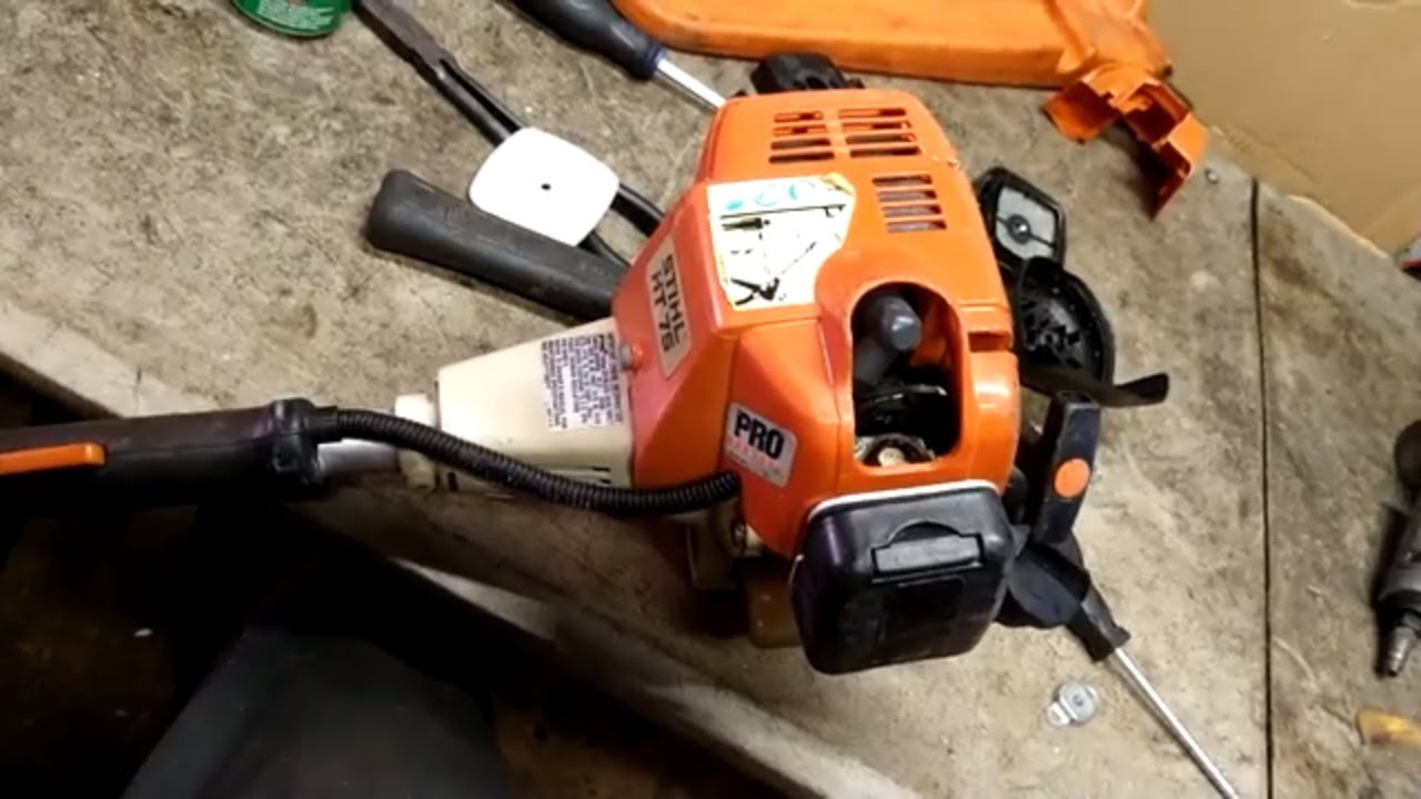 Stihl ht75 carburetor install. Fuel line replace.