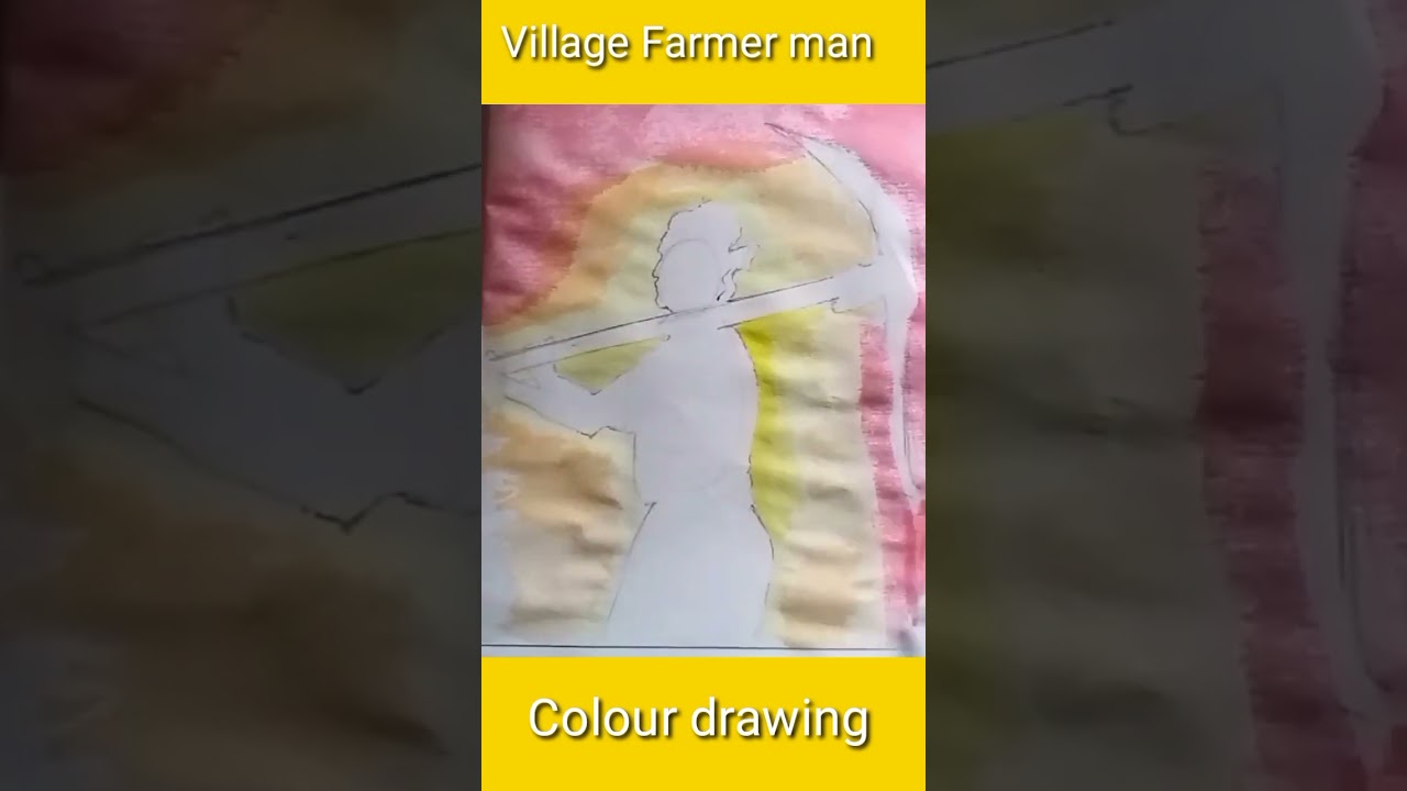 How to Village farmer man  drawing ||#shorts #youtubeshorts #shortsvideo #farmer #drawing