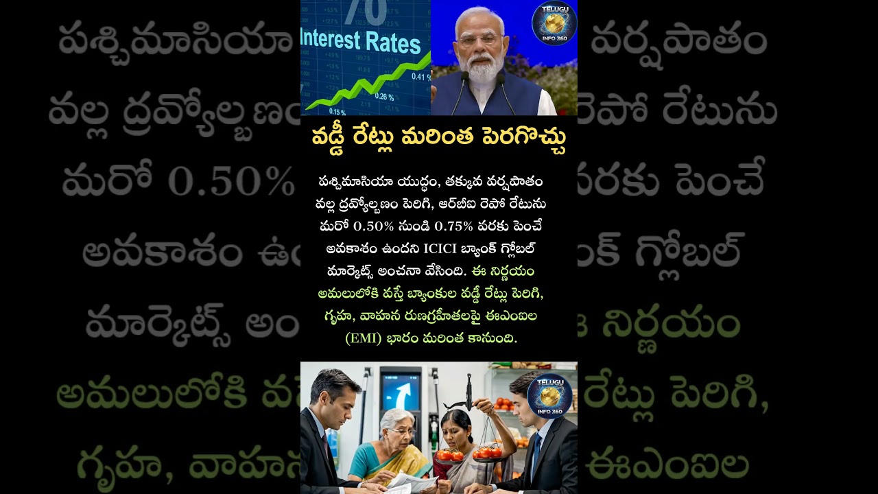 వడ్డీ రేట్లు మరింత పెరగొచ్చు#news#india#interest#bank#loan#shorts#viral#trending #like#subscribe