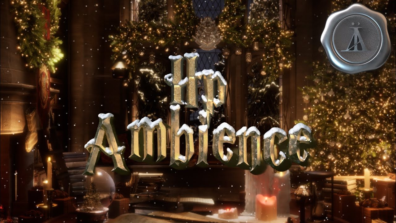 Christmas at Hogwarts Ambience ❅.⊹ Harry Potter ASMR Study Ambience + Music