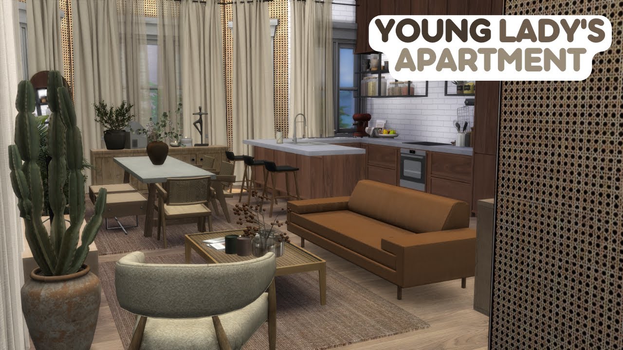 YOUNG LADY'S APARTMENT | SIMS 4 | CC SPEED BUILD | DOWNLOAD LINK