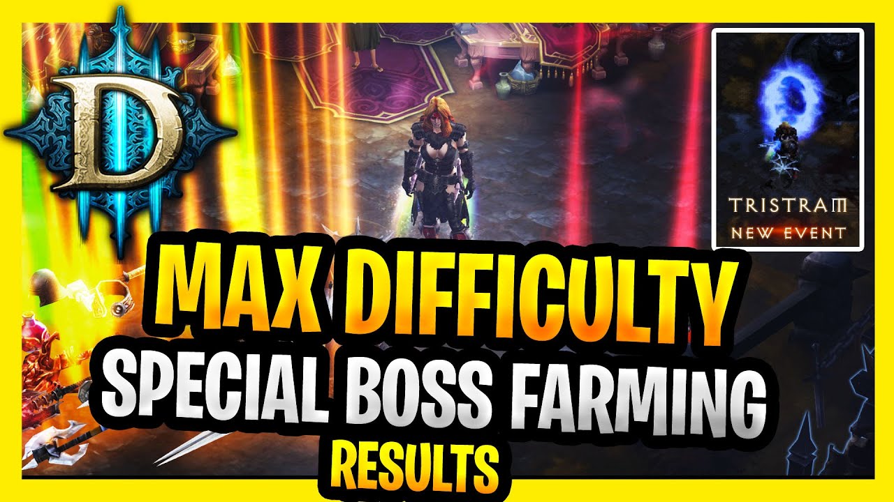 Diablo 3 Max Difficulty Special Event Bosses T16 Labyrith Drops / Farming Bosses Season 19 D3