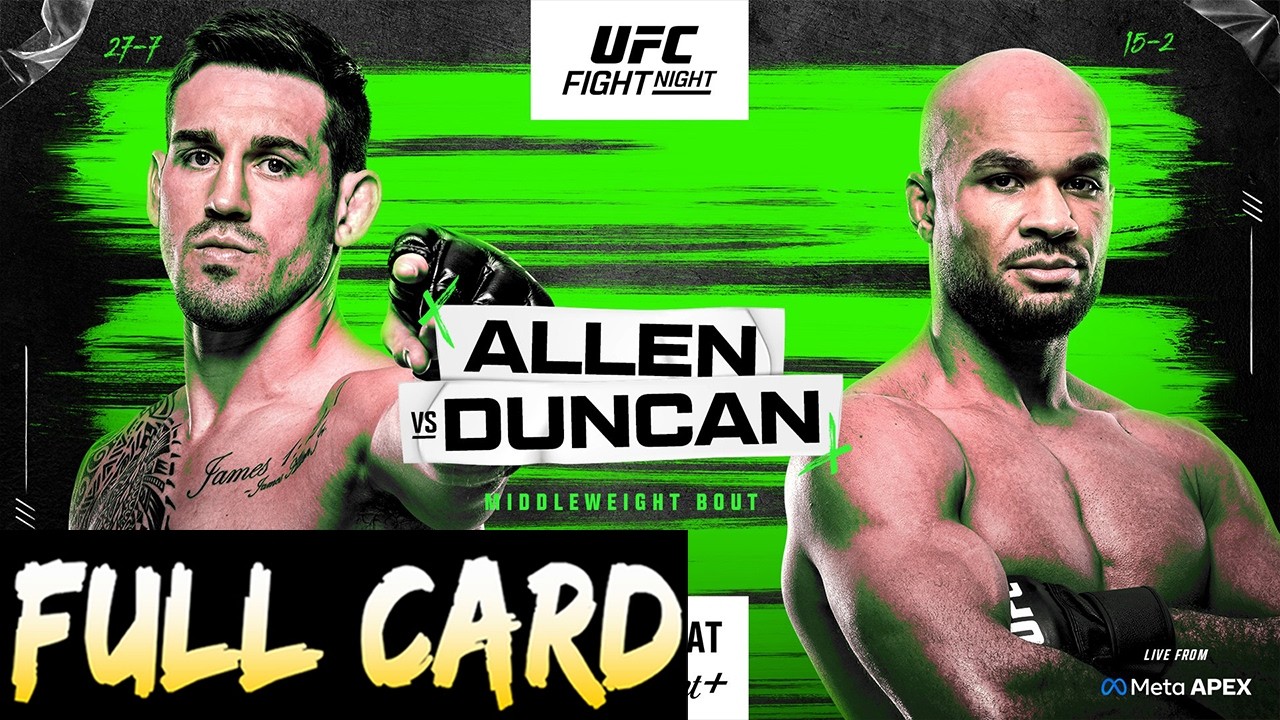 UFC Vegas 122: Прогнозы, Аллен против Лероя Данкана, разбор ставок на весь кард