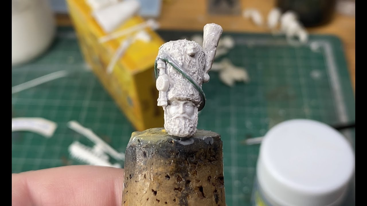 Imperial guard sapper, in 54mm by Historex - preparation