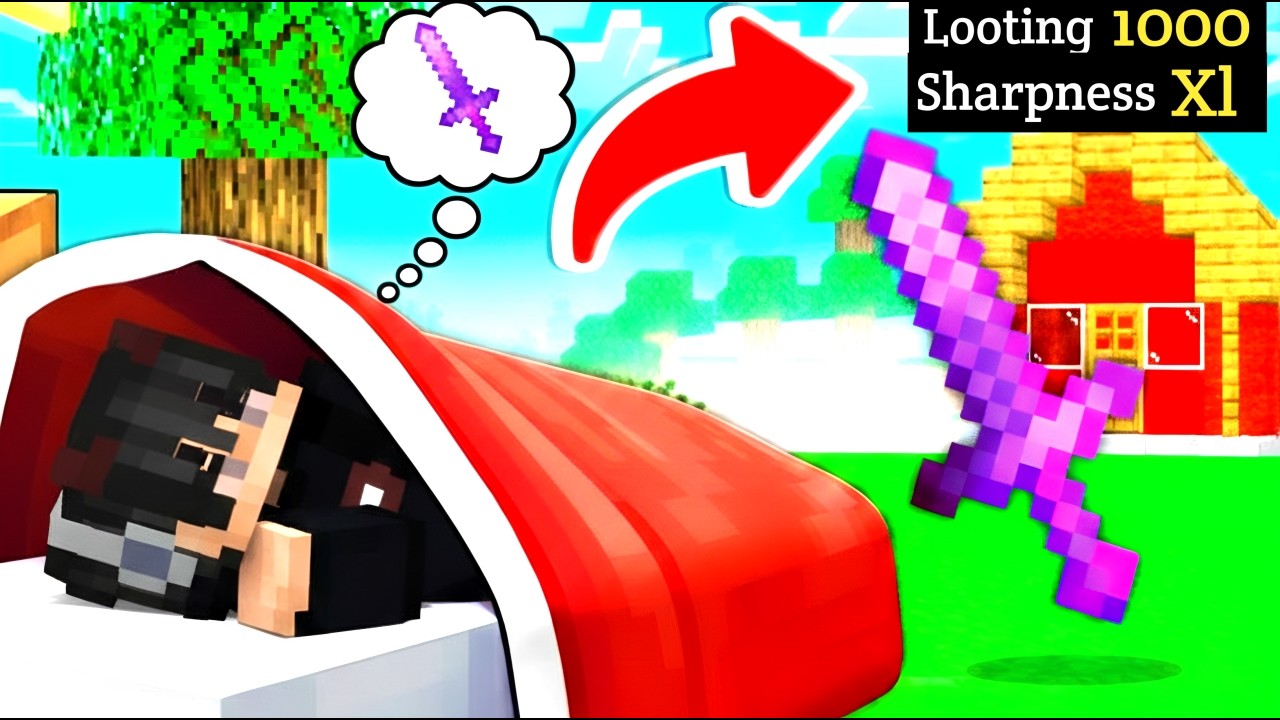 Minecraft But, Sleeping Gives Op Items
