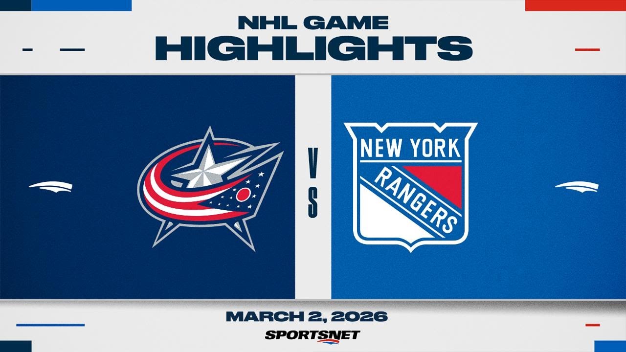 NHL Highlights | Blue Jackets vs. Rangers - March 2, 2026