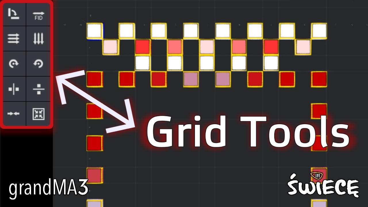 grandMA3 v1.8 | Narzędzia w Selection Grid