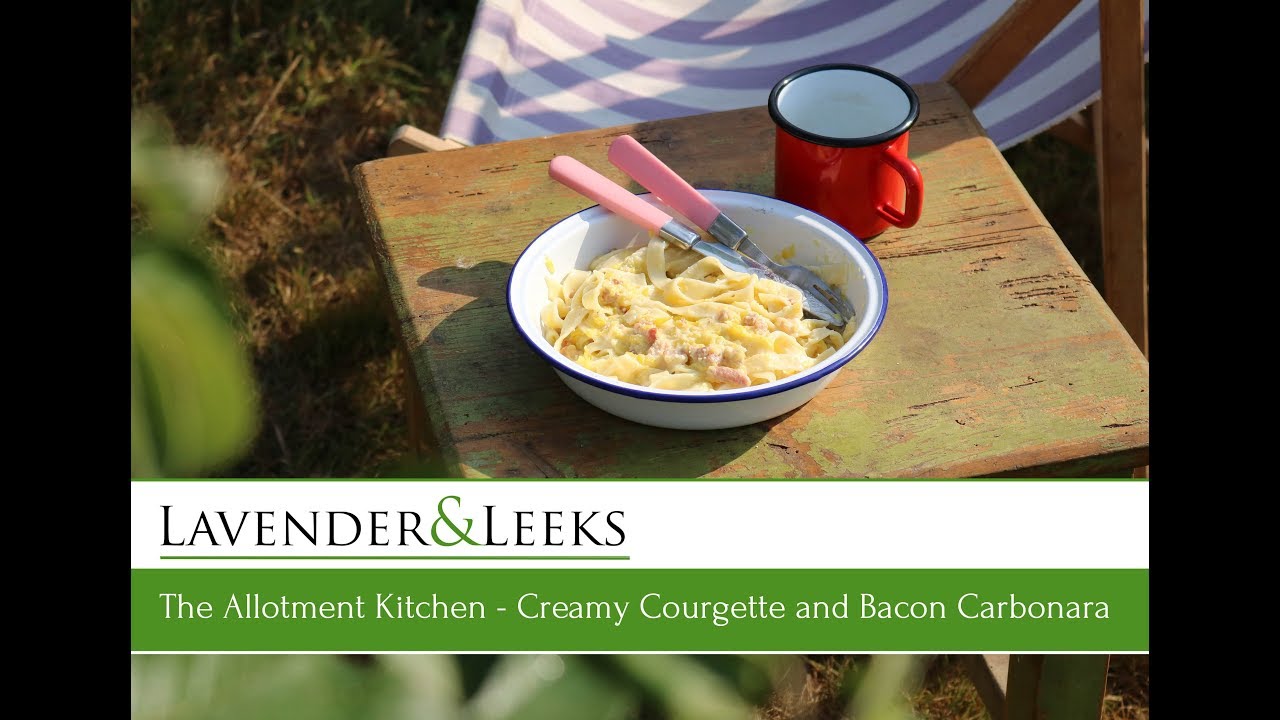 The Allotment Kitchen - Courgette and Bacon Carbonara
