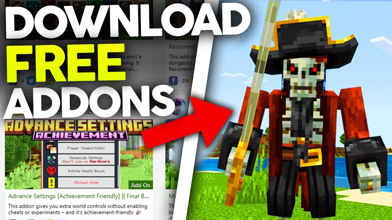 How To Use/Install FREE Addons (Minecraft Bedrock / MCPE / Console) 1.21+