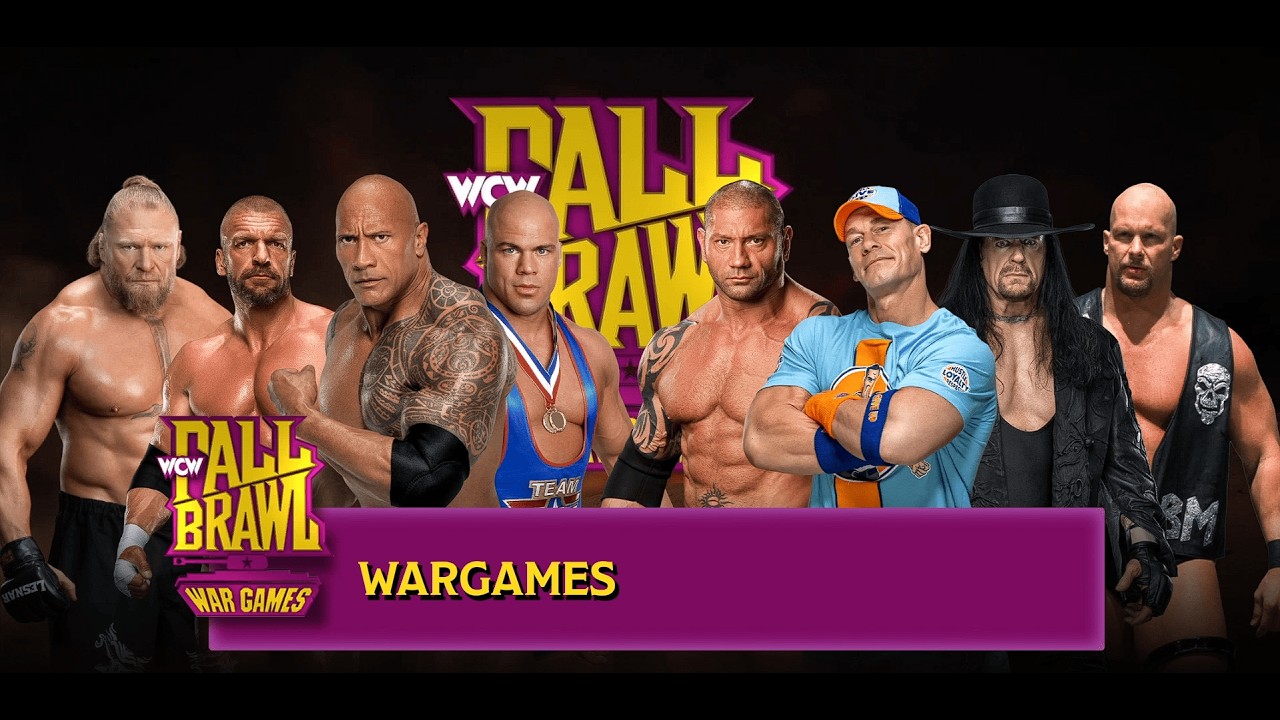 WWE2K25 - Team Undertaker vs Team Rock - WWE Wargames - WCW Fall Brawl #wwe2k25 #wwe