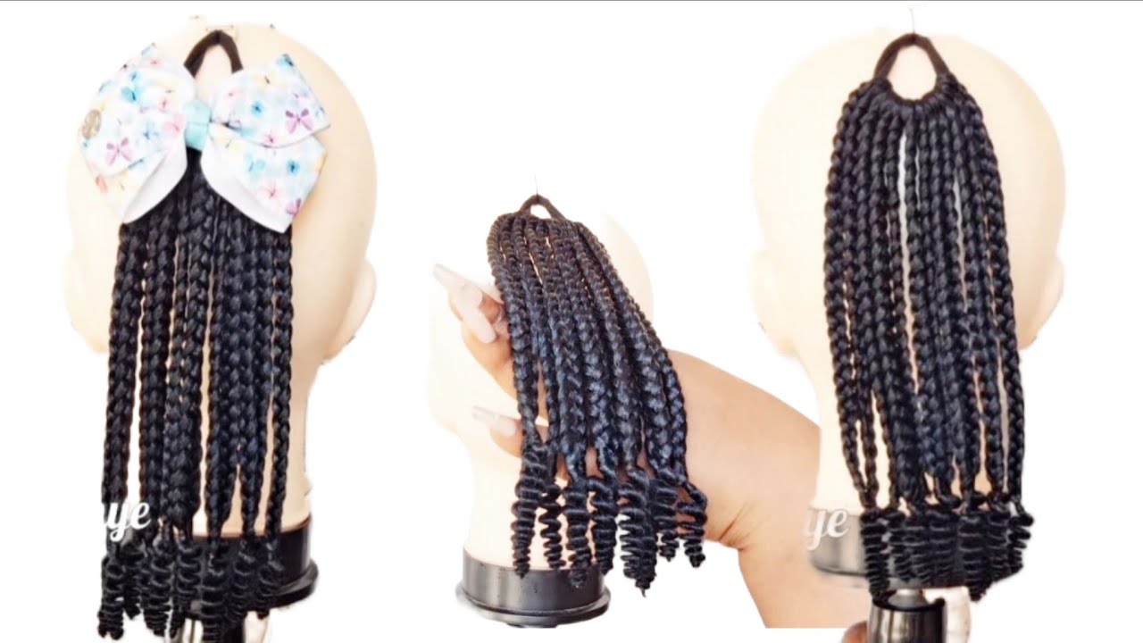 DIY || HOW TO MAKE BRAIDED DETACHABLE PONYTAIL WITH CURLS 