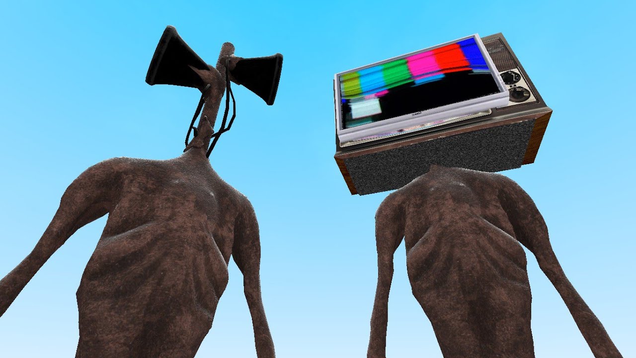 NEW SIREN HEAD VS NEW TV HEAD!! Garry's Mod [Siren Head Trevor Henderson] Gameplay