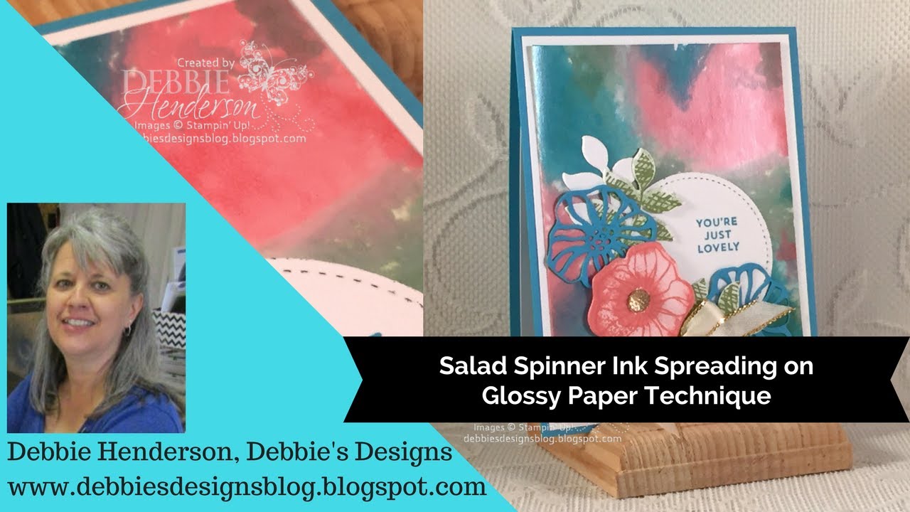 Salad Spinner Ink Spreading on Glossy Paper Technique