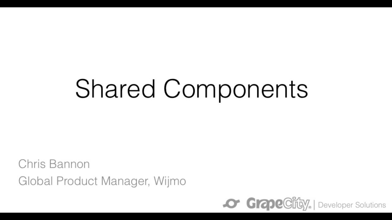 GrapeCity, Build Great Applications with Shared Components