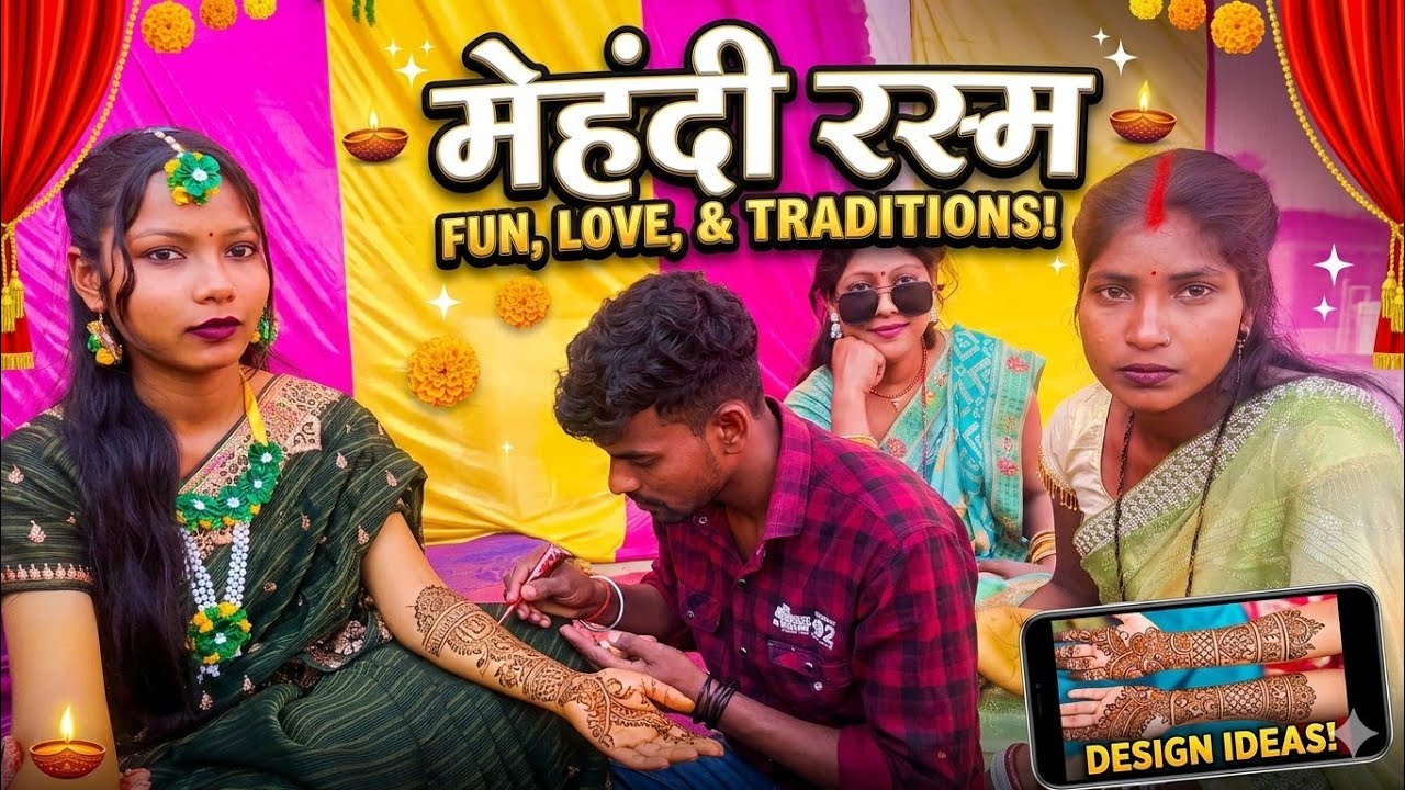 मेहंदी रस्म | Fun, Love & Traditions 💚 | Ganw Ki Shaadi Special Vlog