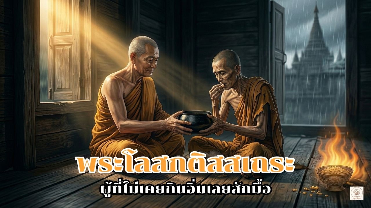พระโลสกติสสเถระ | ผู้ที่ไม่เคยกินอิ่มเลยสักมื้อ
